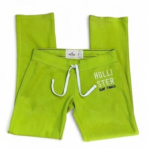 Y2K Hollister Surf Finals green flare sweatpants